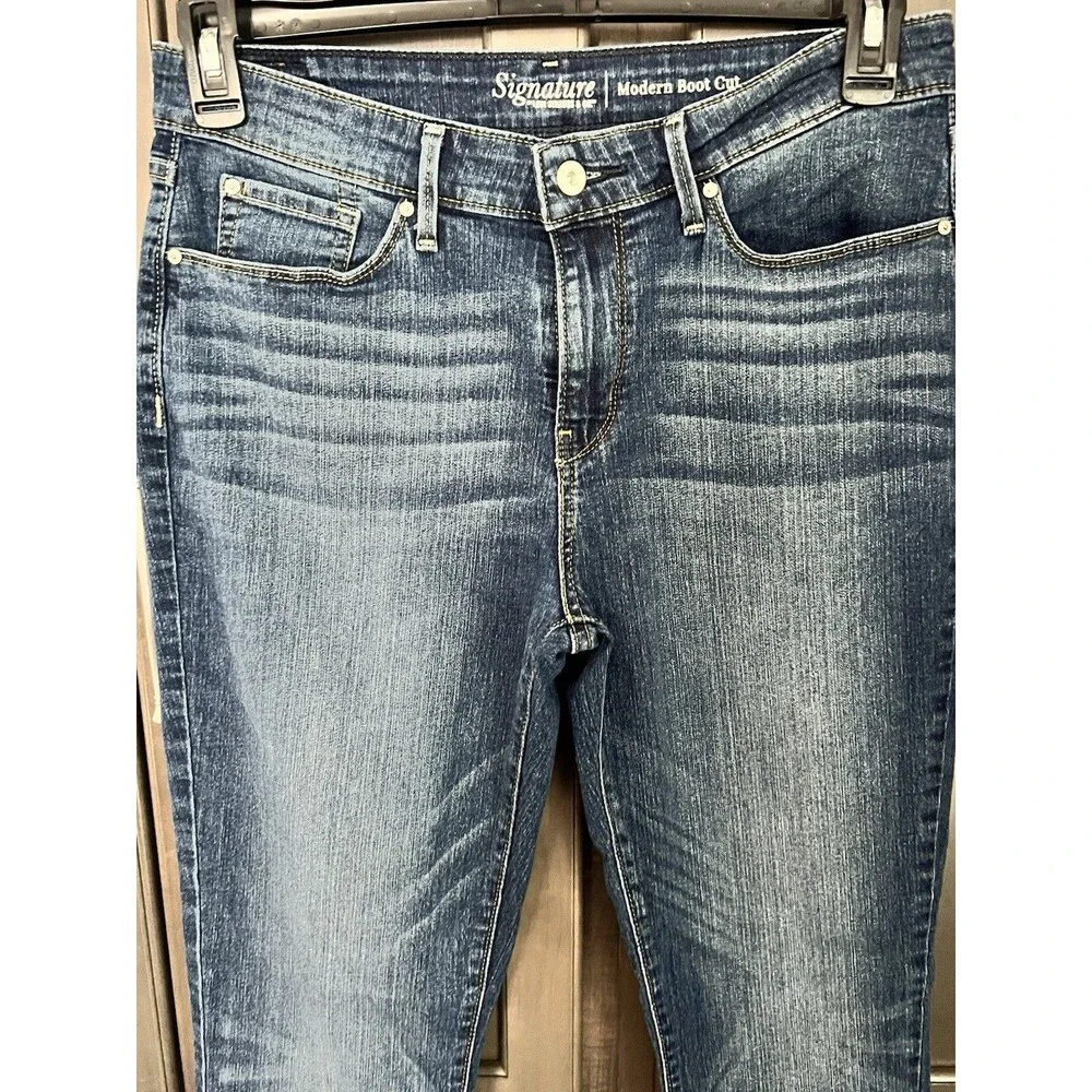 Levi Strauss Signature Modern Bootcut Jeans Denim Medium Wash Women’s 12 Long
